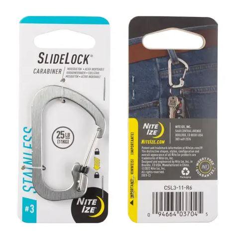  Slidelock Carabiner # 3 - Stainless Steel