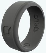 Men's Charcoal Grey Step Edge Q2X Silicone Ring