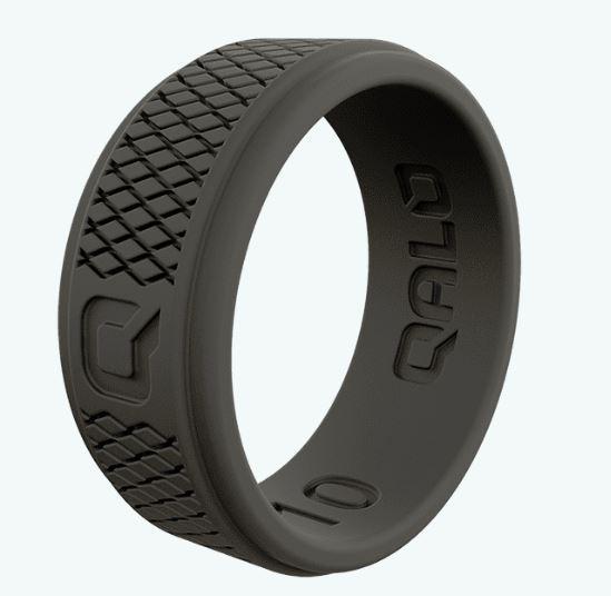  Step Edge Crosshatch Dark Grey Q2x Silicone Ring