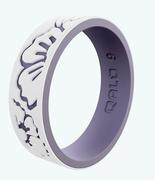 Women's Strata White & Lilac Hibiscus Ring