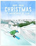 Snowboard Christmas Card