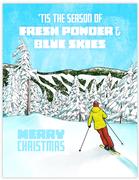 Alpine Ski Christmas Card