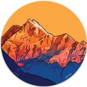 Mountain Circle Sticker