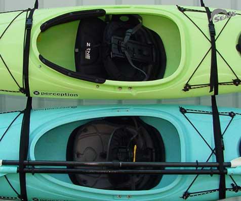  Wall Kayak Hanger Strap Set (3 Boat/Sup)