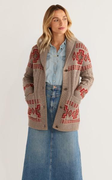  W's Lambswool Cable Cardigan