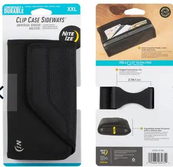  Clip Case Sideways Universal Phone Holster- Xxl