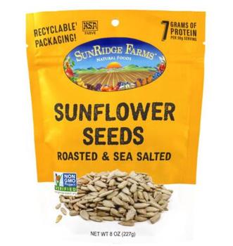  Roasted And Sea Salted Sunflower Seeds 8 Oz.