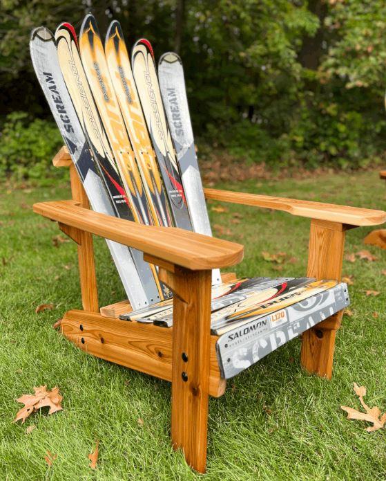 Solid Color any Color Giant Adirondack Chair, Wood Ski Chair