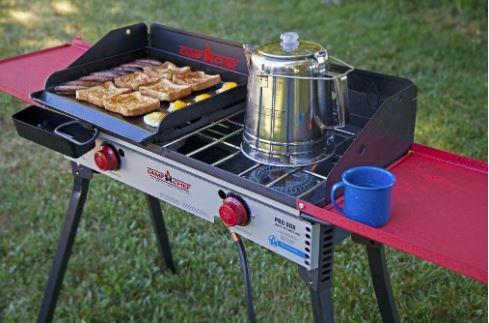 Camp Chef 30-Inch 4-Burner Freestanding / Countertop Propane Gas Commercial  Style Flat Top Griddle